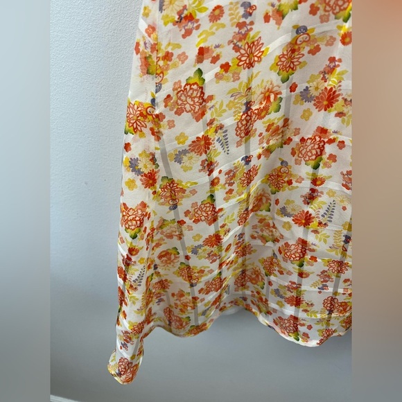 CACHAREL Vintage Silk A-Line Sundress with Flutter Cap Sleeves Size S - Picture 9 of 9